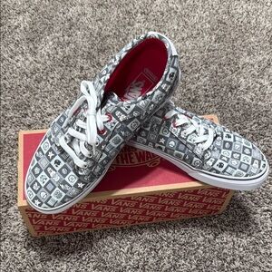 Vans Nintendo Super Mario Bros. Gray and White Chukka Low Checkerboard Shoes